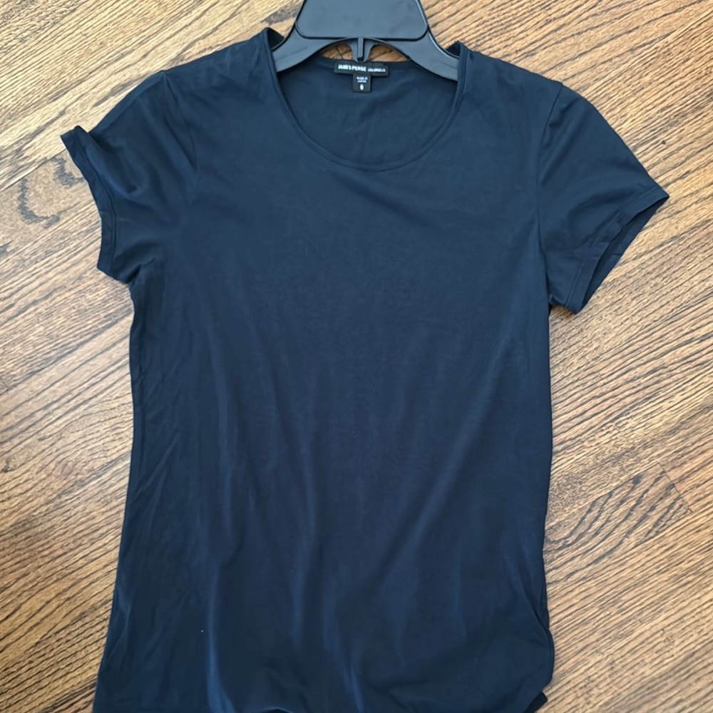 James Perse Blue Fitted Short Sleeve T-Shirt